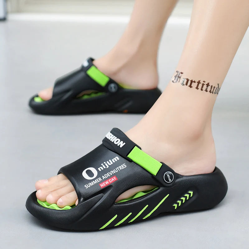 Men Slippers 2025 New Summer EVA Soft-soled Platform Slides Sandals Indoor Outdoor Walking Beach Shoes Flip Flops Mens Shoes