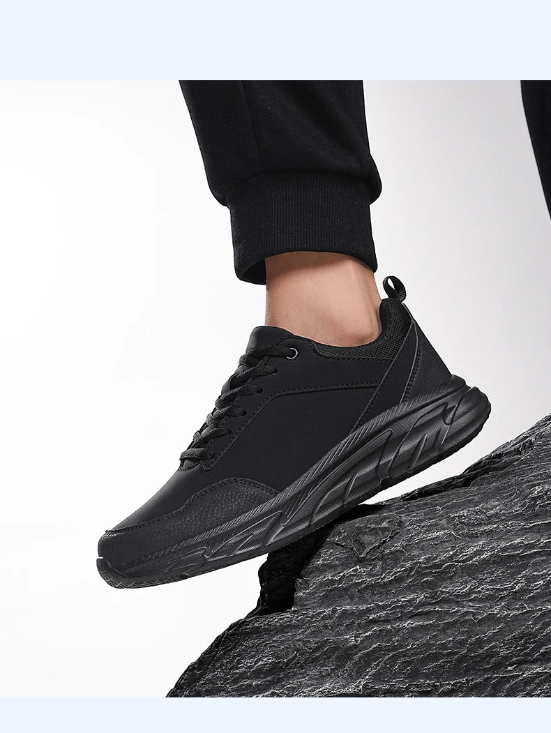 Autumn Men Sneakers Thick Soled Casual Shoes Men Cushioning Sports Shoes Outdoor Waterproof Walking Shoes Plus Size 39-48