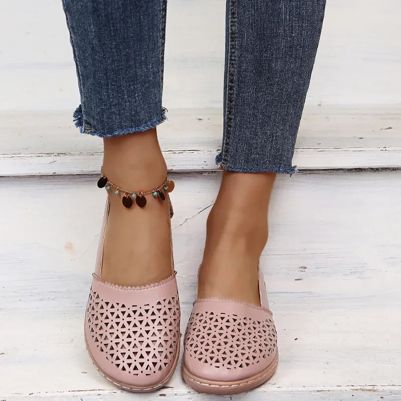 2023 New Women Wedges Sandals Hollow Out Vintage Woman Shoes Slip on Casual Sewing Ladies Sandal Female Summer Zapatos Muje