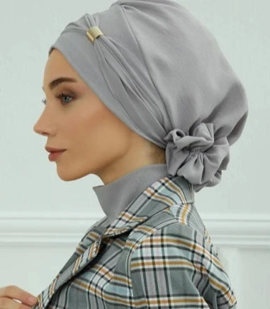 Muslim Solid Instant Turban Hat Hijab Women Caps Islamic Bandana Bonnet Fashion