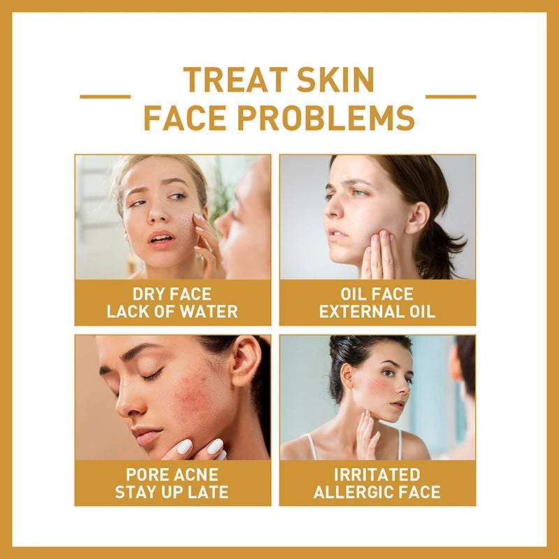 Rice Raw Pulp Serum Hyaluronic Acid Face Essence Nourishing Moisturizing Whitening Anti-Wrinkle Brighten Smooth Facial Skin Care