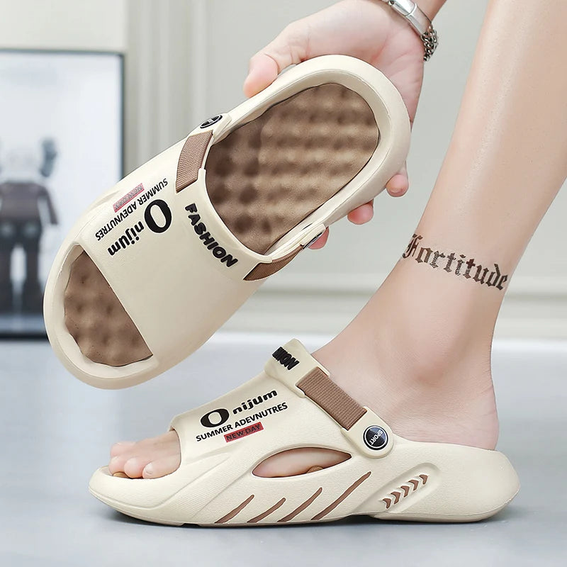 Men Slippers 2025 New Summer EVA Soft-soled Platform Slides Sandals Indoor Outdoor Walking Beach Shoes Flip Flops Mens Shoes
