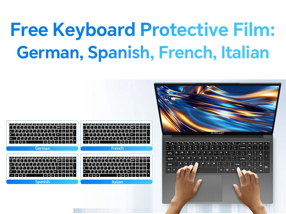 Teclast F17 Plus Laptop 17.3 inch Intel N95 Computer 16GB RAM 512GB SSD Windows 11 Pro 180° Flip Laptops mini-HDMI USB3.2 Type-C