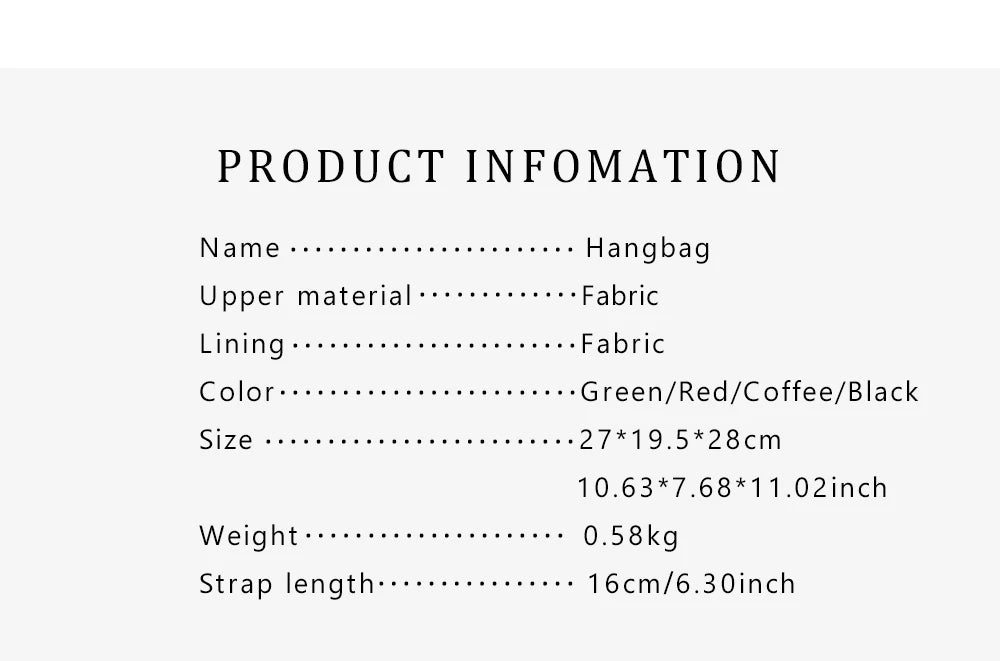 Multi-coloured Colour Retro Style Women's Large Capacity Handbags Multi-coloured Available Classic Multi-purpose Women's Handbag