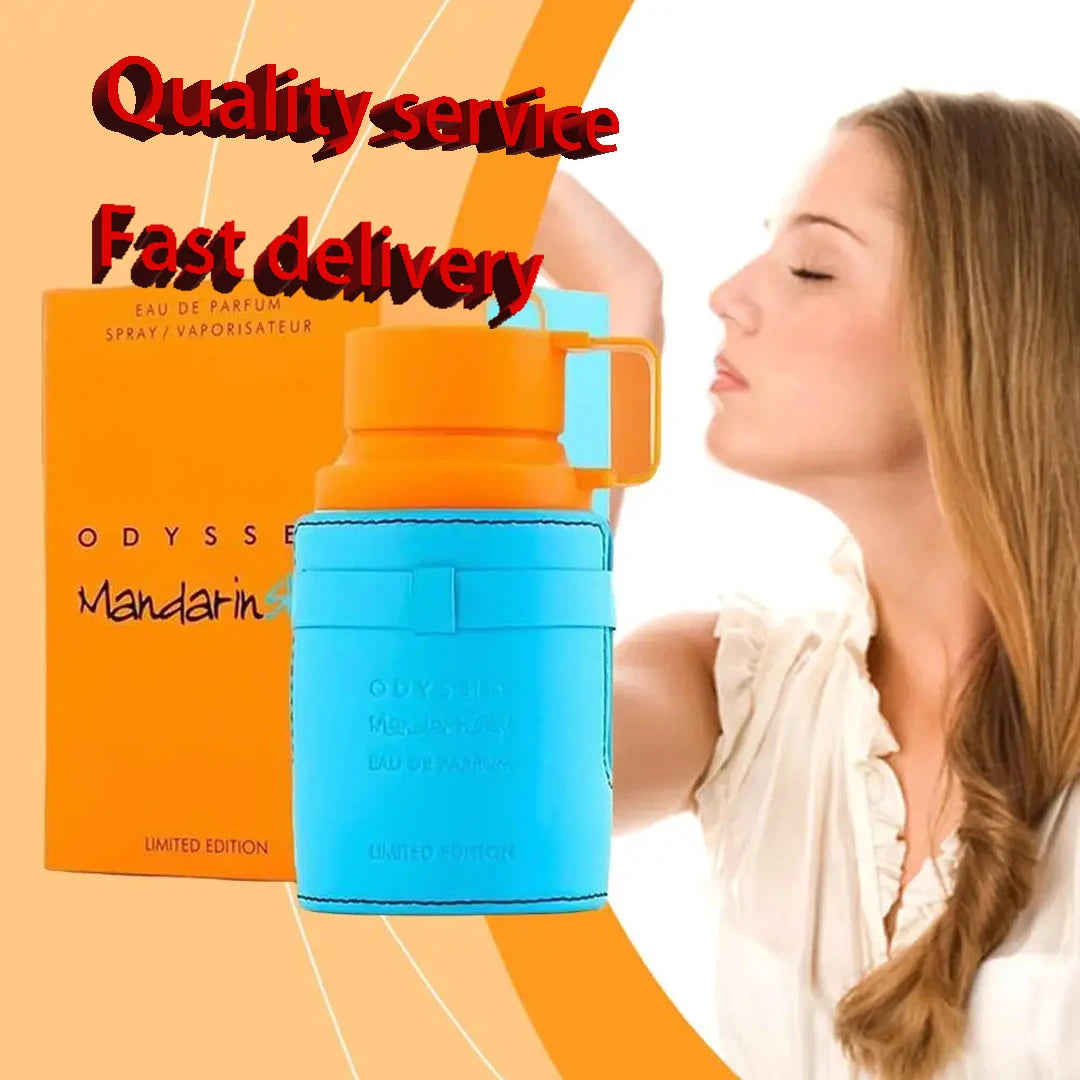 3.4 盎司/100 毫升原廠奧德賽柑橘香水高品質男士古龍水身體噴霧優質持久柑橘香味