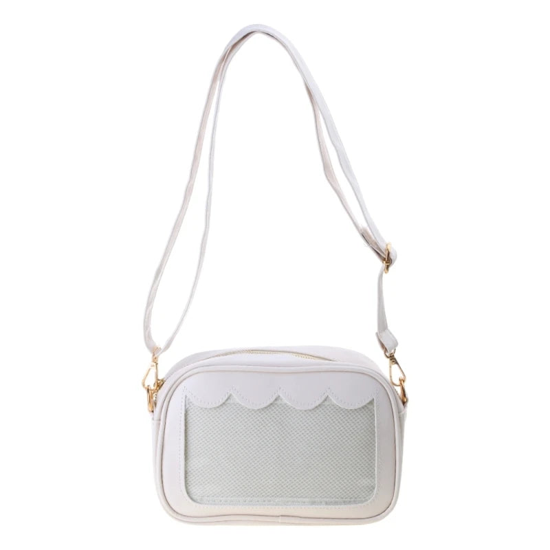 Functional Ita Bag Crossbody Bag Pin Display Bag Messengers Shoulder Bag Great for Travel School and Work