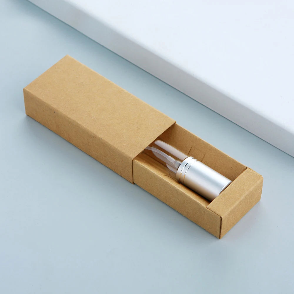 50 件/批 5ml 香水瓶配香水紙盒香水可填充霧化器噴霧瓶噴霧器定制 LOGO 另付費