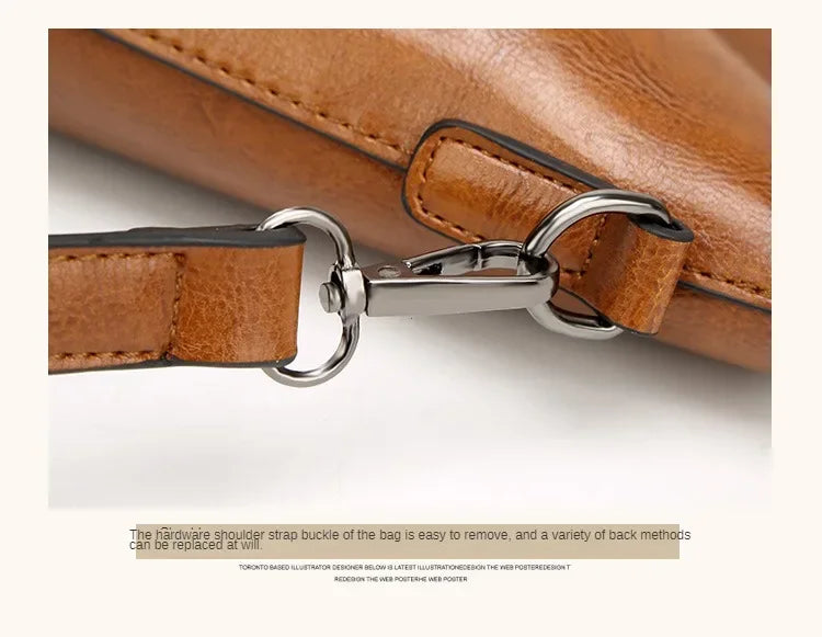 Shoulder Bags for Women Oil Wax Leather Handbag Tote Crossbody Bag Vintage Satchels Women Bags Designer Handbag High Quality