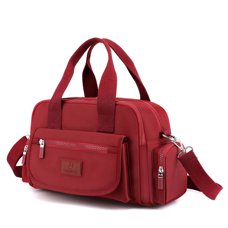 Fashion Multi Pocket Women‘s Handbag Durable Fabric Female Shoulder Bag Large Capacity Girls Shopping Bag Casual Tote SAC