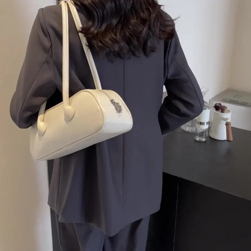 Advanced Sense Retro Pu Zipper Ladies Shoulder Bags Trend 2025 Light Luxury Hot Sale Bags for Women New Handbag Bolsas Femininas