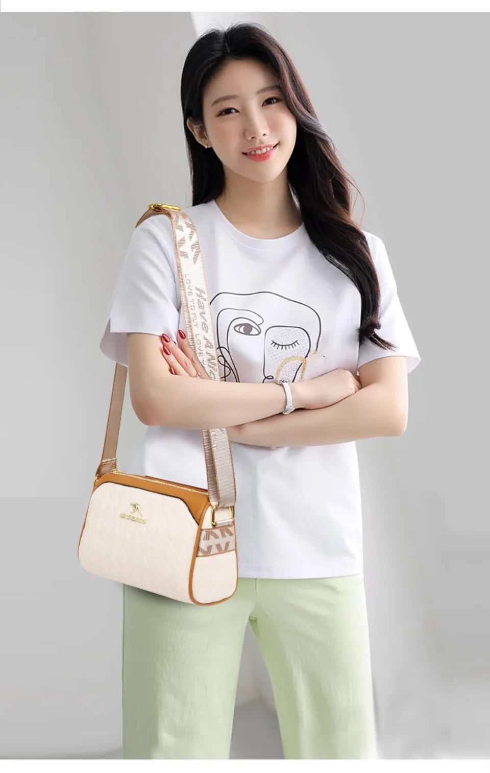 Luxury Handbags Women Bags Designer Crossbody Bags for Women Mother Soft Pu Leather Shoulder Purses Handbag Clutch 3 Layers Sac