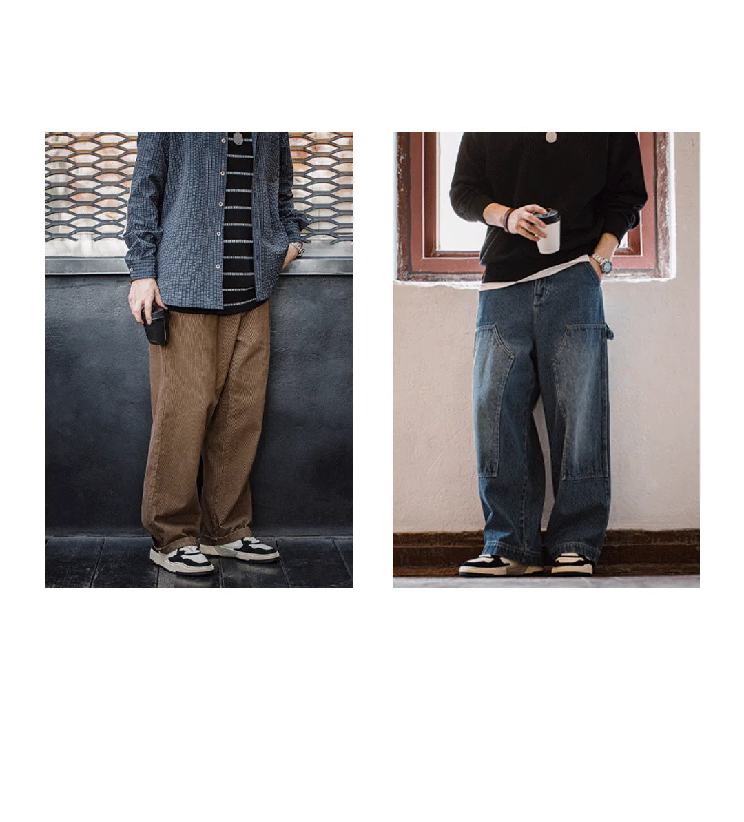 Maden New Casual Low-Top Black and White Spliced Sneakers Men's Versatile Sports Shoes for Autumn Lace-up Skateboarding Shoes