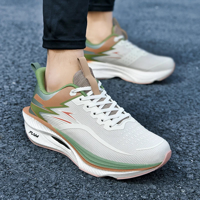 Couple Men's and Women's Carbon Plate Full-Length Summer Breathable Running Professional Breathable Running Shoes Shock-Absorbin