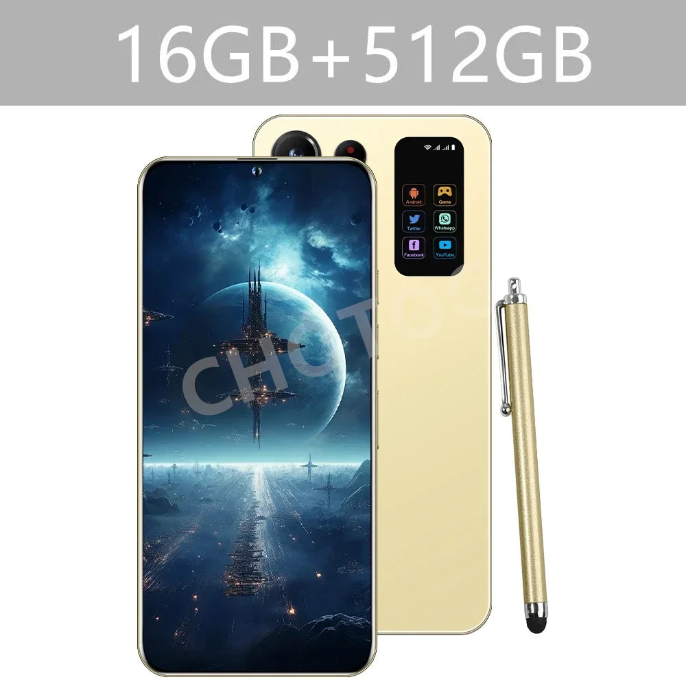 S+ 25 Ultra Global Version Original 7.3HD Mobile Phones 4G 5G Dual Sim Card Cell Phone Android 14 Smartphone 7800mAh Cellphone