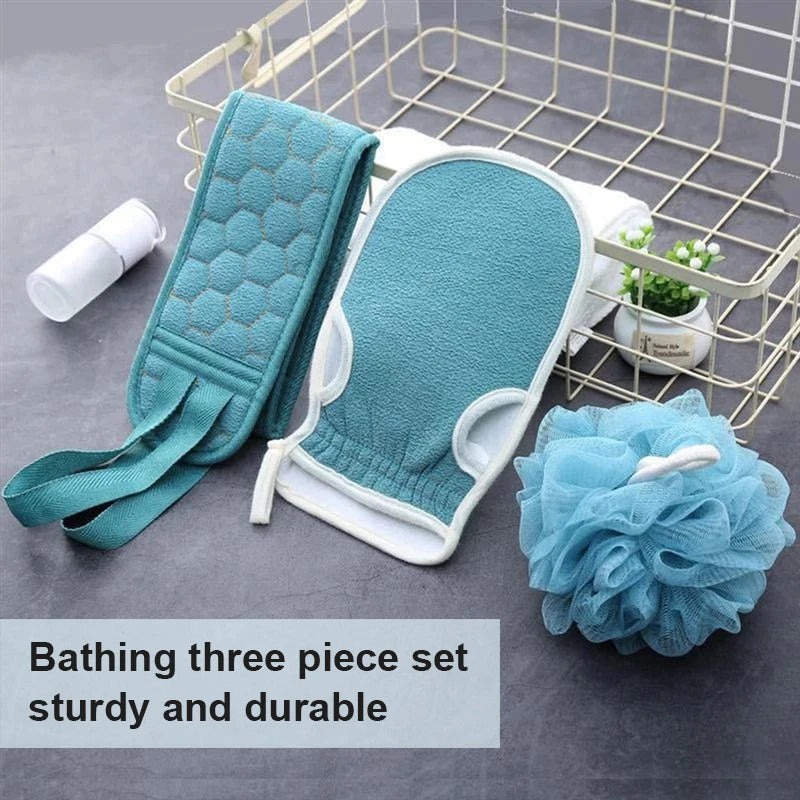 1 Set Bath Towels Household Bath Supply Washcloth Rub Ball Pull Back Strip Rub Back Belt Bath Towel For Home Bathroom