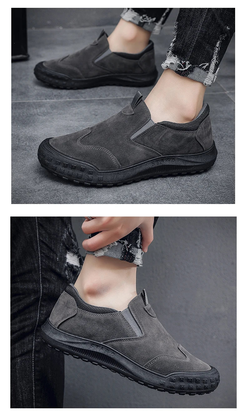 2025Men's Workwear Casual Sneakers Indoor Breathable Loafers Outdoor Seasonal Lightweight Beach Shoes Soft Sole Non-slip Fashion