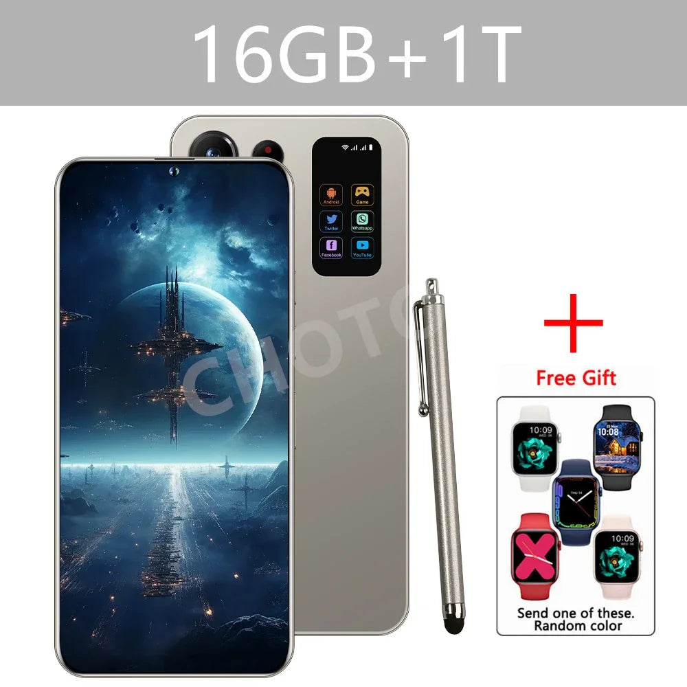 S+ 25 Ultra Global Version Original 7.3HD Mobile Phones 4G 5G Dual Sim Card Cell Phone Android 14 Smartphone 7800mAh Cellphone