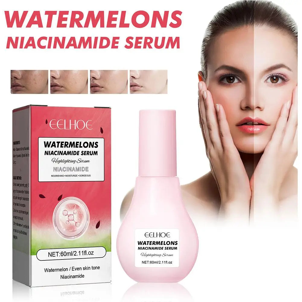 Watermelon Glow Niacinamide Moisturize Serum,Moisturizing Facial Serum W/ Hyaluronic Acid Vitamin E,Hydrating Brighten Skincare