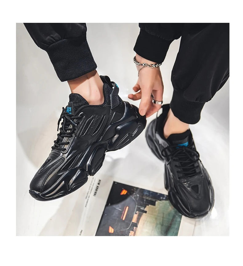 Men's low top Korean fashion sports shoes four season outdoor soft sole comfort casual running shoes student breathable sneakers