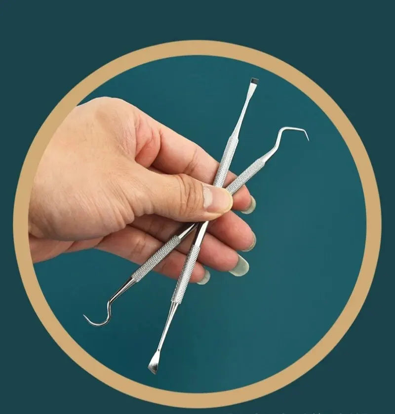 Stainless Steel Dentist Oral Tools Cleaning Flossing Tartar Removal Easy to Clean Not Easy to Break Dental Oral Mirror Care Kit