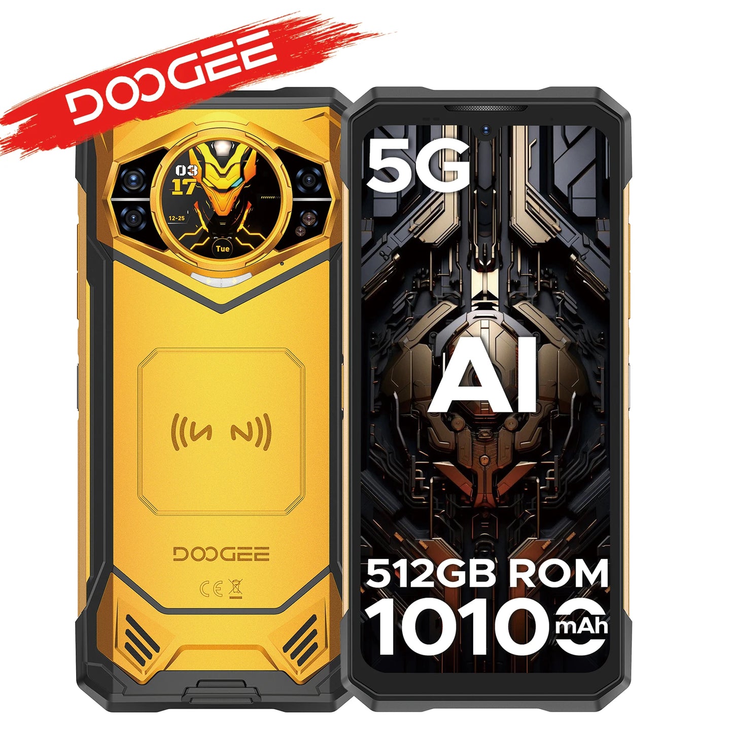 Doogee S200 X 5g Rugged Phone 12+512Gb Smartphone 6.72” Fhd+120Hz Ips Screen Dimensity 7050 10100Mah Battery Ai Mobilephones