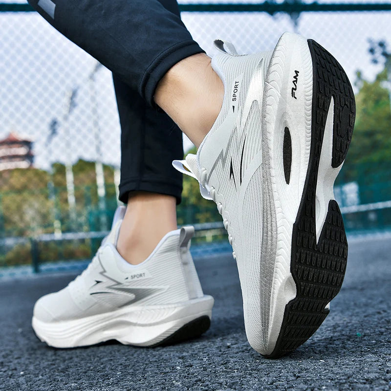 Couple Men's and Women's Carbon Plate Full-Length Summer Breathable Running Professional Breathable Running Shoes Shock-Absorbin