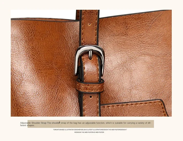 Shoulder Bags for Women Oil Wax Leather Handbag Tote Crossbody Bag Vintage Satchels Women Bags Designer Handbag High Quality