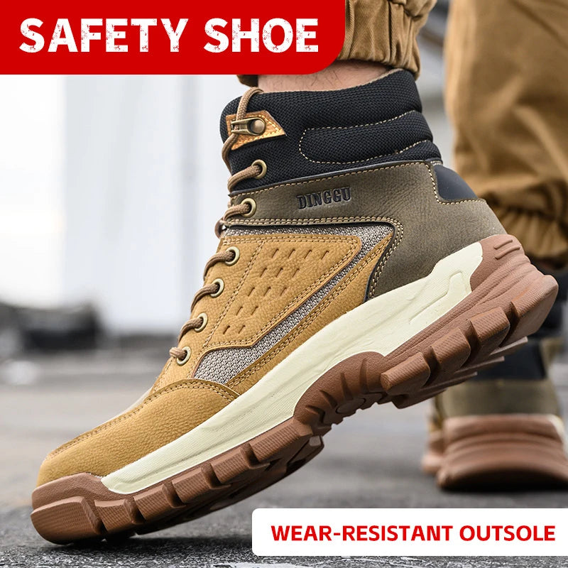 Outdoors Desert Boots Steel Toe Shoes Work Boots Indestructible Shoes Protective Boots Safety Shoes Combat Boots Puncture-Proof