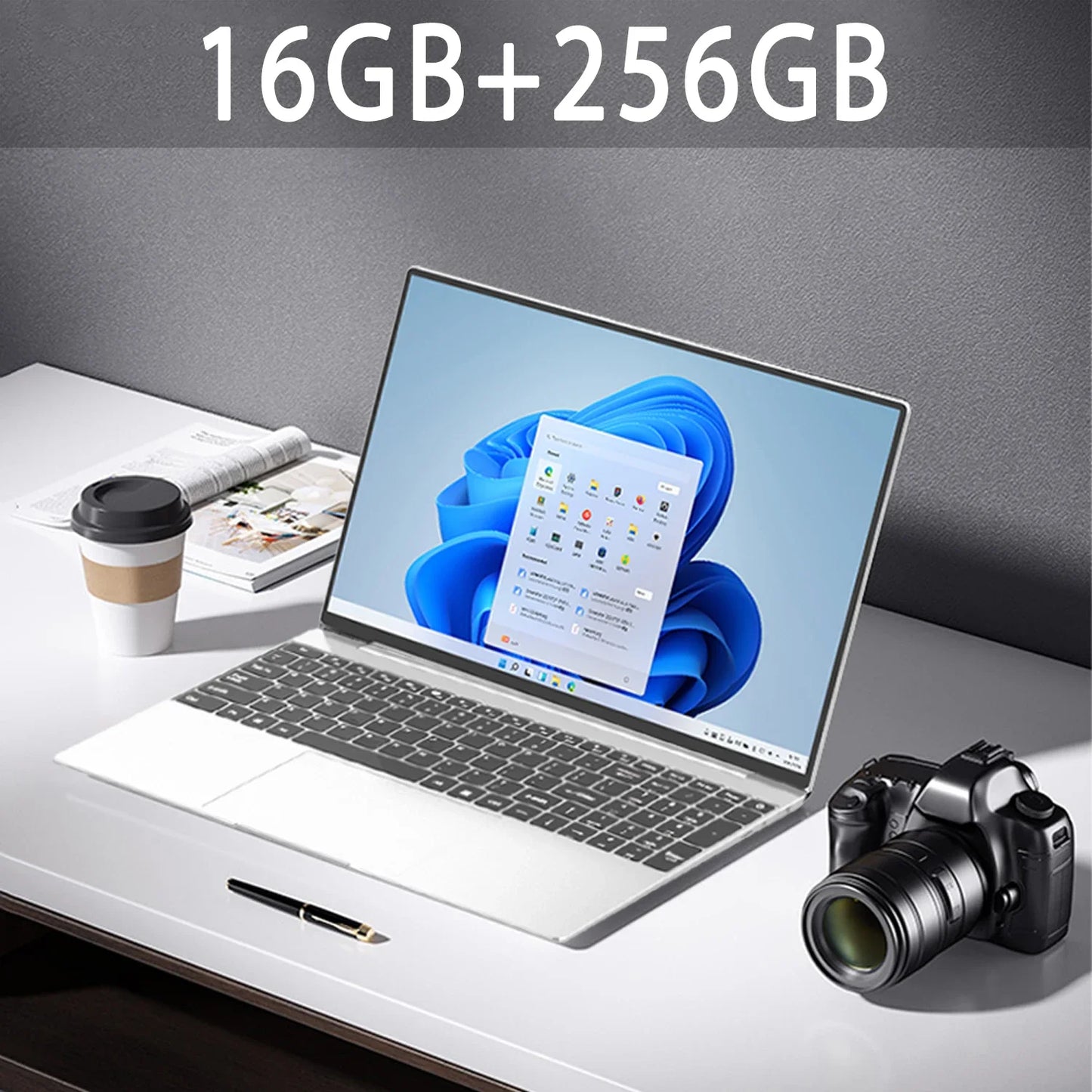 15.6 吋超薄筆記型電腦 16GB RAM 2TB SSD 英特爾 N3700 筆記型遊戲玩家 1920*1080 顯示器辦公室學習電腦 PC Windows 11 專業版