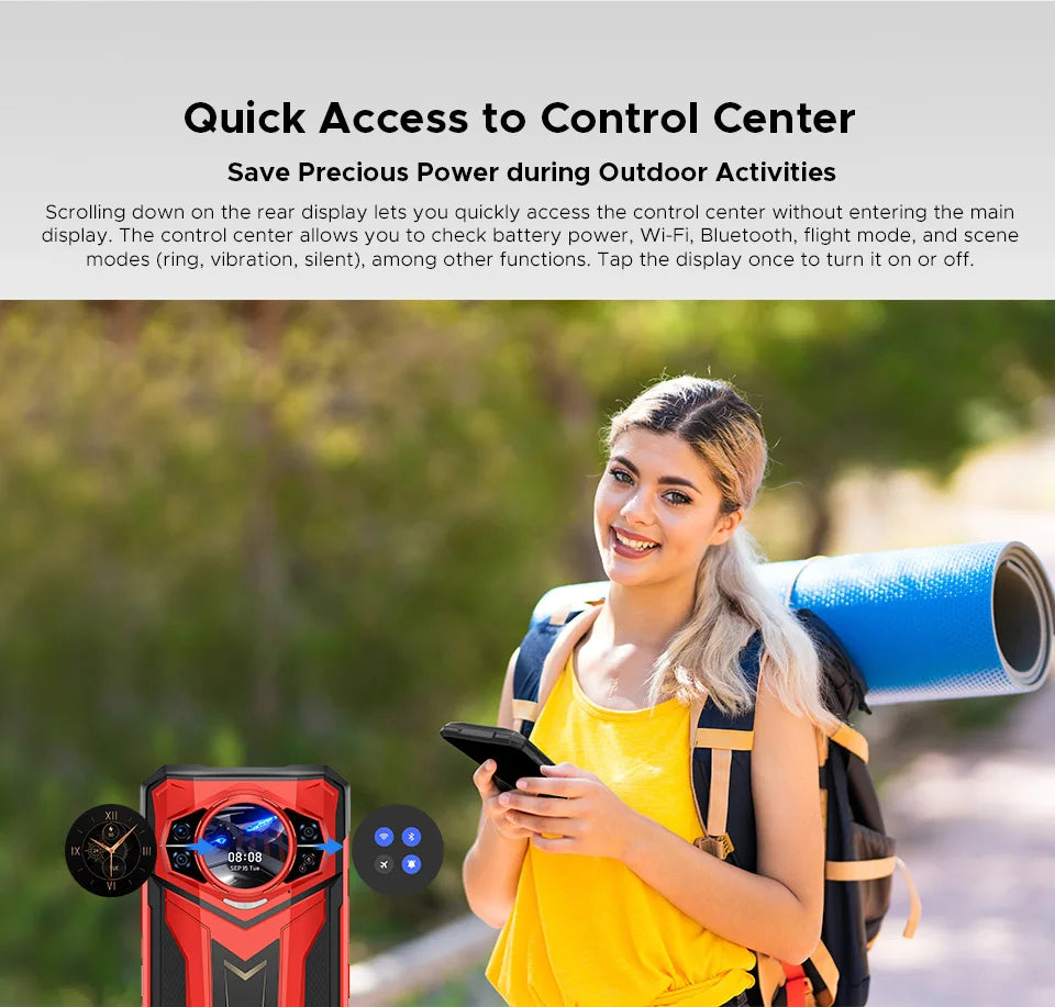 World Premiere DOOGEE S200 Plus 5G AI Rugged Phone Dimensity 7300 1.32" Rear Display 12+512GB 6.72'' 10100mAh Battery Smartphone