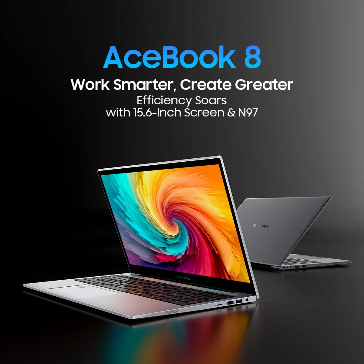 Blackview AceBook 8 Laptop 15.6" 12th Gen Intel Alder Lake N97 16GB RAM 512GB SSD + expansion up to 1TB Windows 11 Home 15.6"