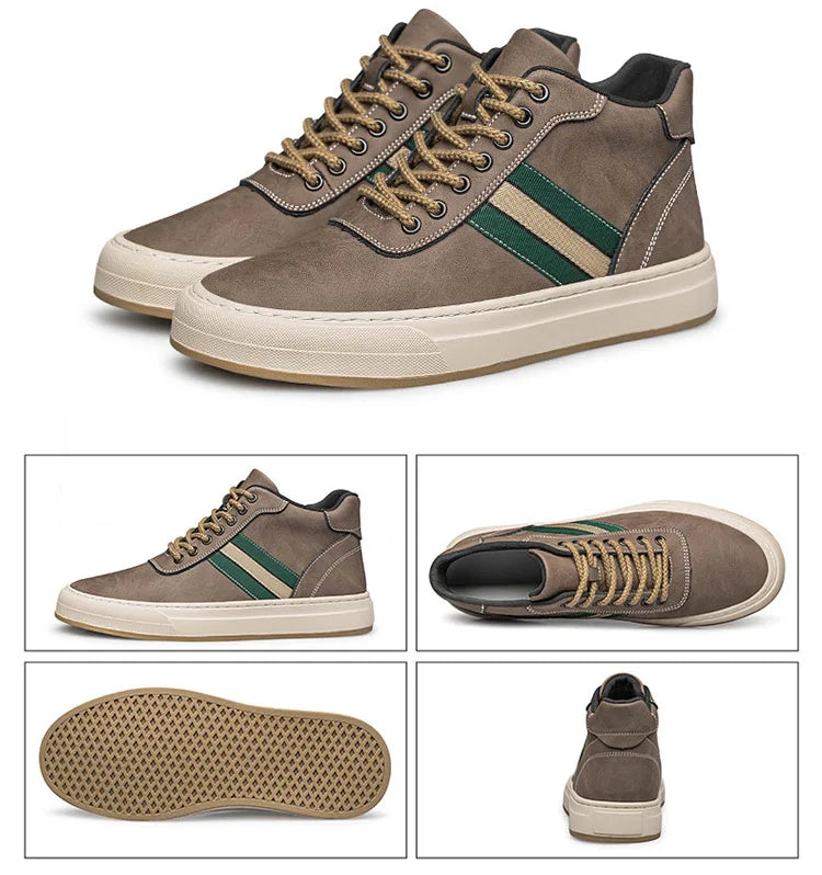 Men's Elevator Shoes Increase 6cm Sneakers Men Sports Shoes Leisure Inner Height Increasing Shoes Hidden Heels Shoes Size 38-44