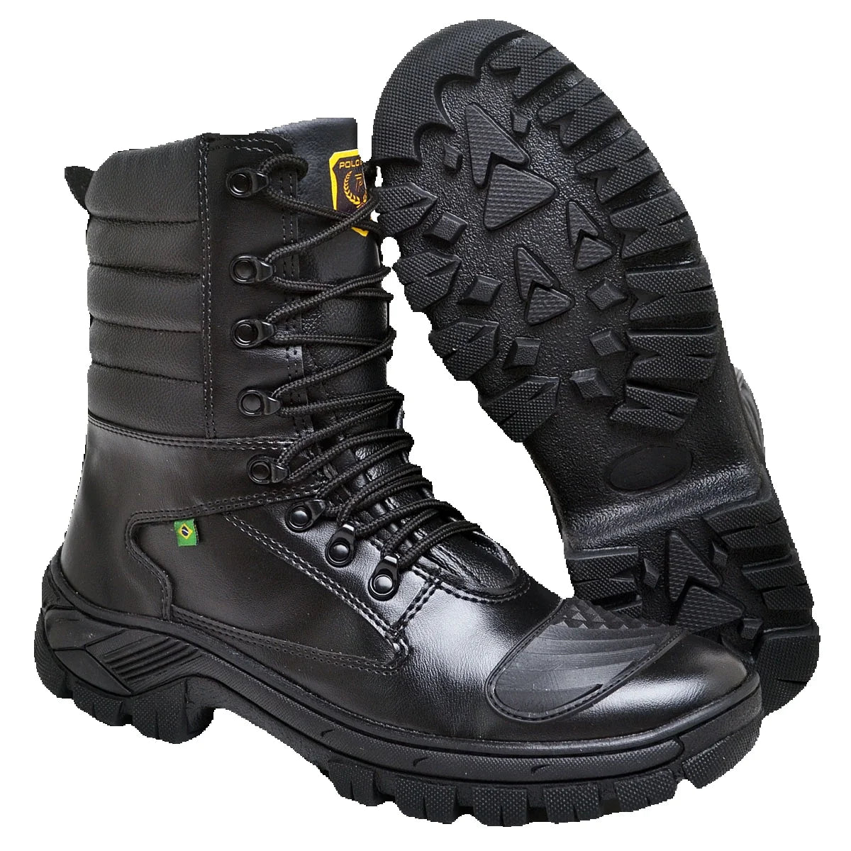 Men's Military Medium Year Boot with Black Zipper and Laces in Synthetic from 35 to 44