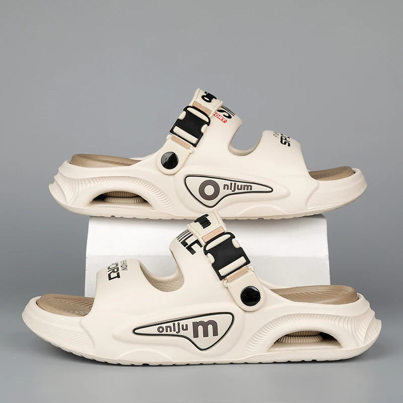 Summer Men's Outdoor Sandals Slippers Beach Comfortable Slides Soft Clogs Men Casual Shoes Garden Shoes Men Women Beach Sandals