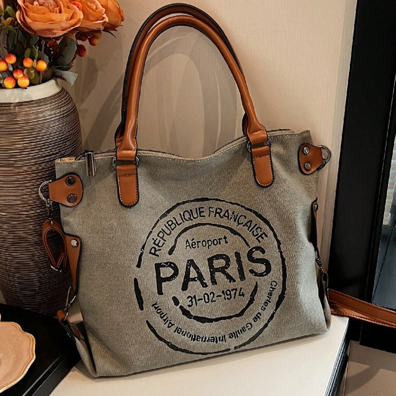 Large Capacity Casual Tote Bag, Stylish Crossbody Bag For Students, Working And Outdoor Commuting, One Shoulder Bag