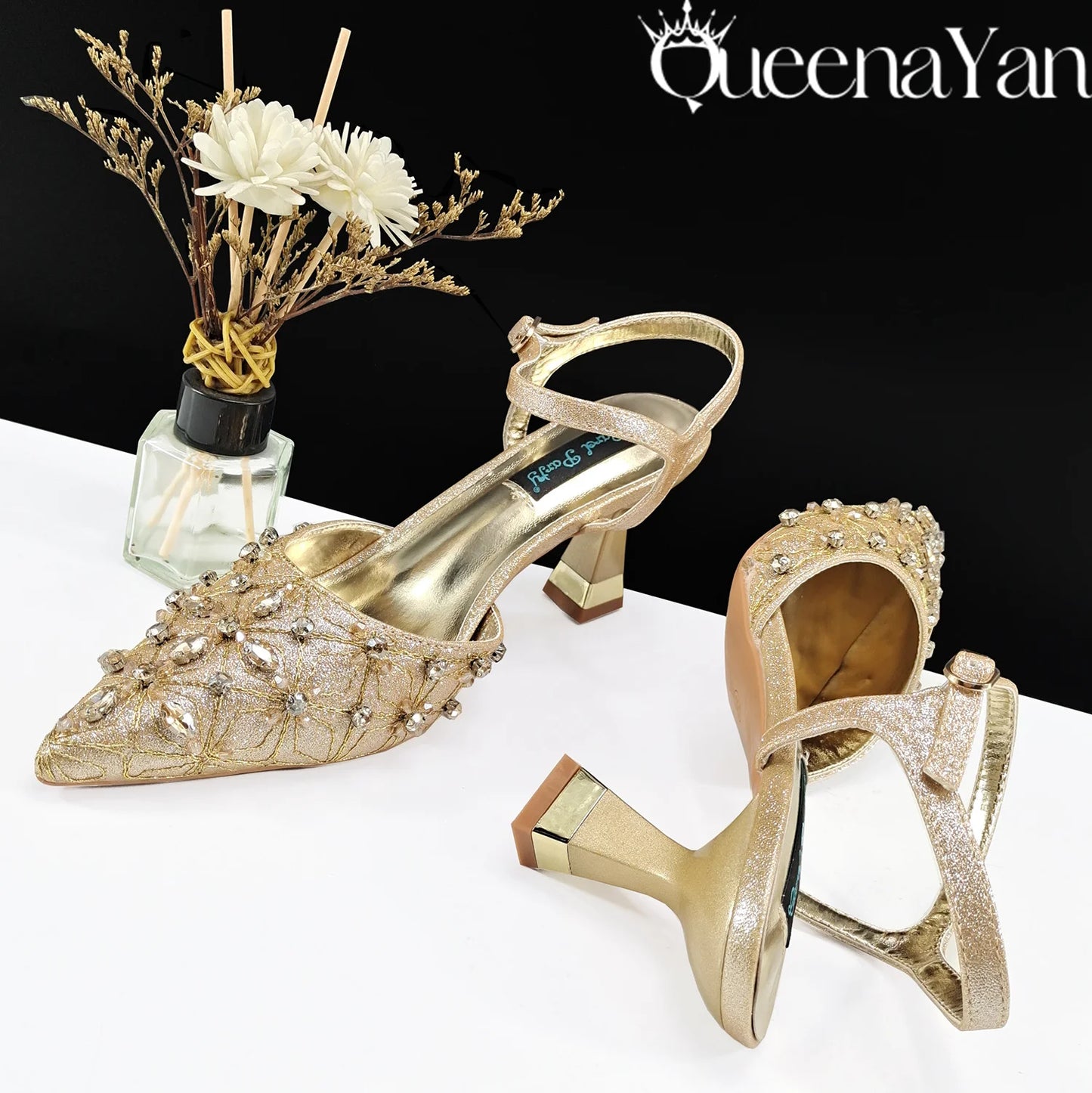 Festive Elegance:Spot Goods High Quality Women's Pumps Fashion Design For Nigeria Wedding Party Ladies Shoes