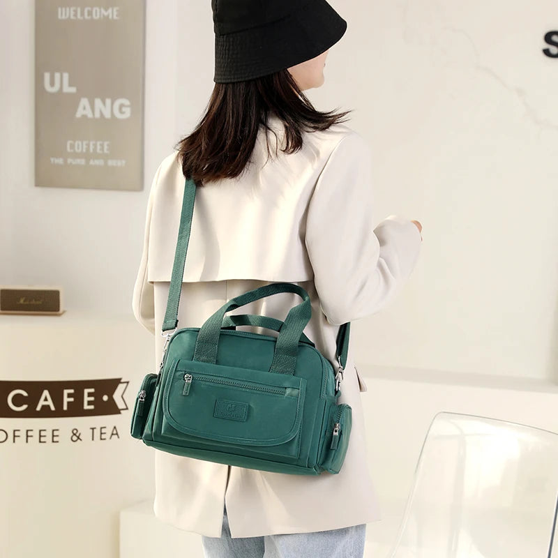 Fashion Multi Pocket Women‘s Handbag Durable Fabric Female Shoulder Bag Large Capacity Girls Shopping Bag Casual Tote SAC