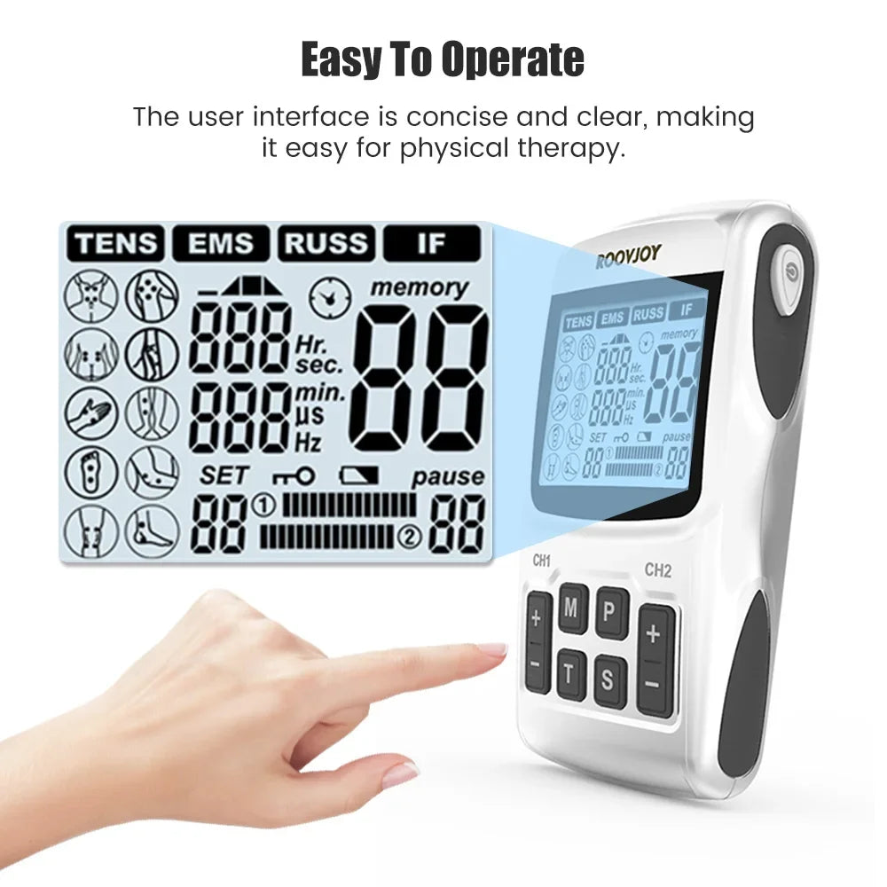 Electrostimulation Russian Wave Electric  Ems Muscle Stimulator Tens Unit Machine Professional Ems Acupenture Body Massager