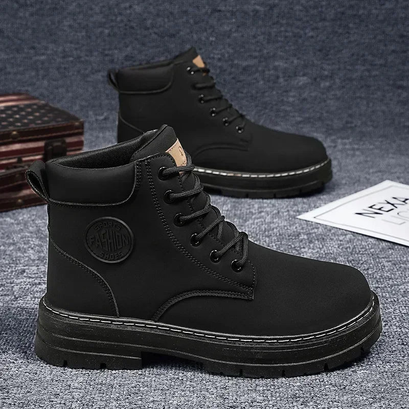 2025 Autumn New Men's Luxury Boots Comfortable Breathable Waterproof Men's Shoes Fashionable Men's Work Boots Motorcycle Boots