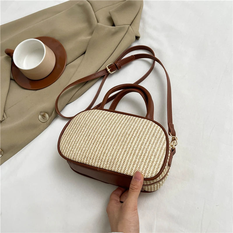 Crossbody Bags for Women 2025 New Summer Straw Bag High Quality Purse and Handbag Designer Shoulder Bag Cute Beach Bag