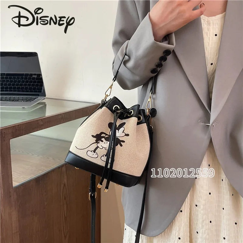 Disney Mickey New Women's Shoulder Bag Cartoon Cute Women's Handbag Fashion Trendy Women's Bag Large Capacity High Quality