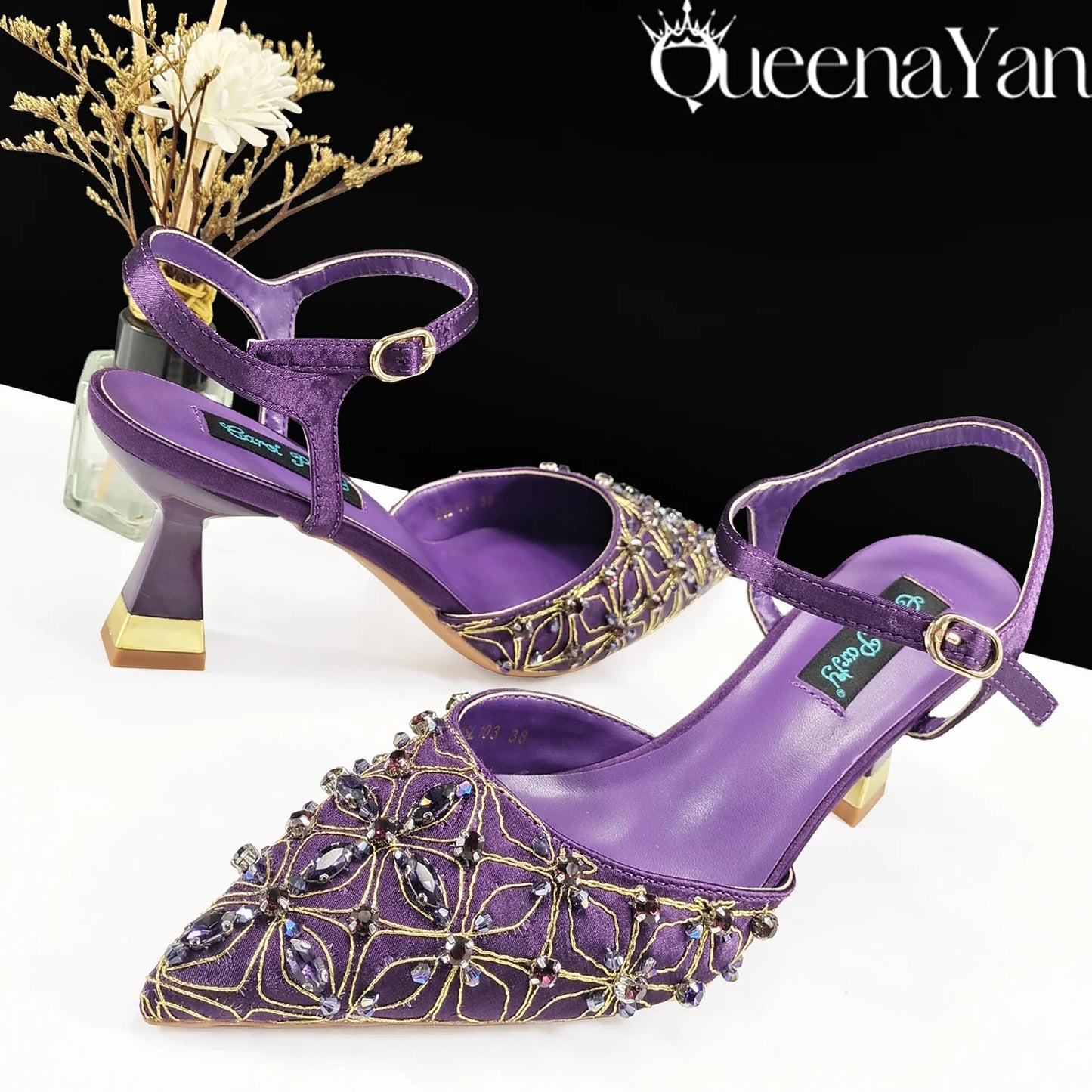 Festive Elegance:Spot Goods High Quality Women's Pumps Fashion Design For Nigeria Wedding Party Ladies Shoes