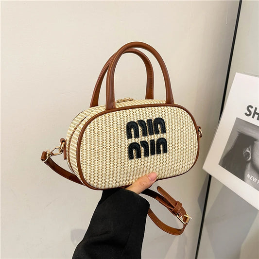 Crossbody Bags for Women 2025 New Summer Straw Bag High Quality Purse and Handbag Designer Shoulder Bag Cute Beach Bag