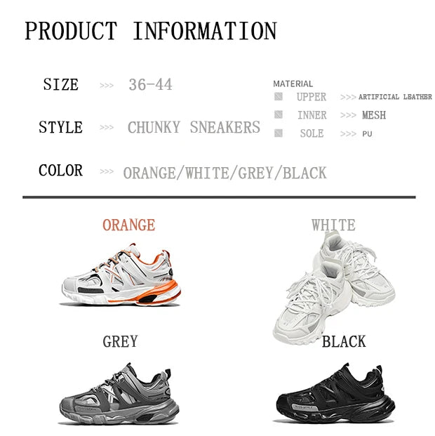2025 Spring New Brand Design Women's Sports Shoes Fashion New Men's Thick Bottom Chunky Shoes Trendy Girls Boys Casual Shoes