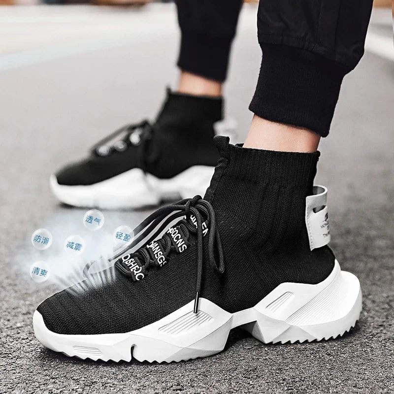 Fashion High Quality Men Sneakers Mesh Casual Shoe Men's Lace-up Shoes Lightweight Comfortable Walking Sneaker Men's Sneakers
