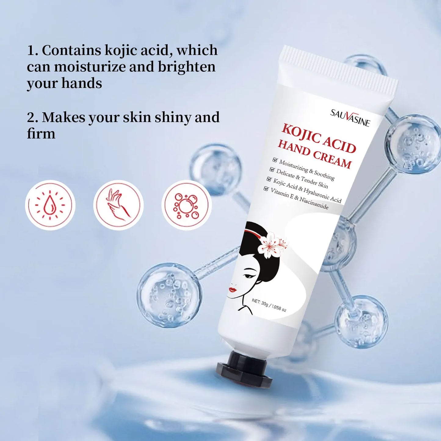 Kojic Acid Hand Cream Whitening Fast Smooth Nourish Cream Lightening Dark Skin Brightening Moisturizing Skin Care for Men Women