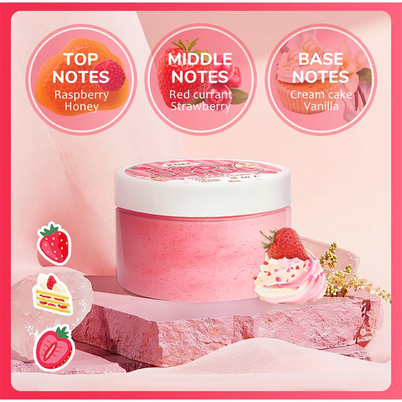 Fruity Body Scrub Remove Grease, Clean Body And Bath Salt. Moisten Prevent Dry Skin Scrub Cream Body Cleaning Products