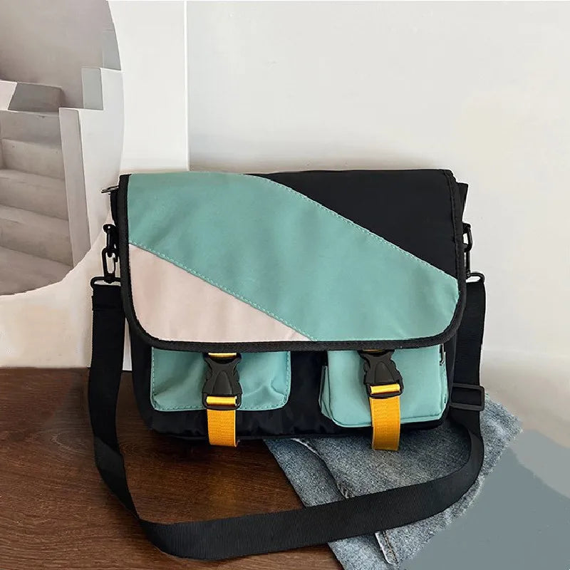 Waterproof Nylon Messenger Bags for Women Canvas Handbags Shoulder Crossbody Bag Large Capacity Casual Students School Bags
