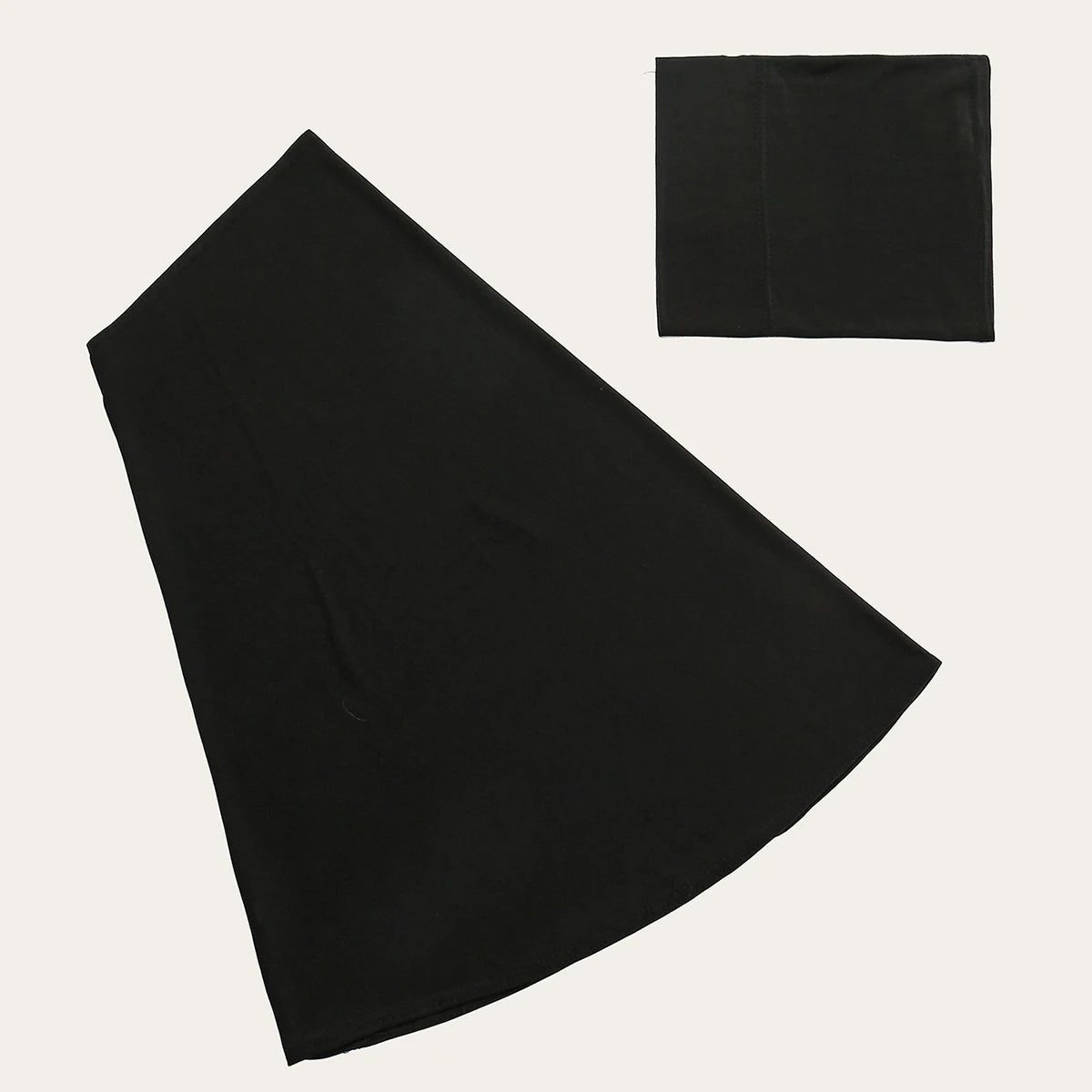 Crystal Hemp Hijab With Matching Undercap Set Women Plain Hijabs Inner Caps Malay Muslim Headband Two-piece Scarf Set