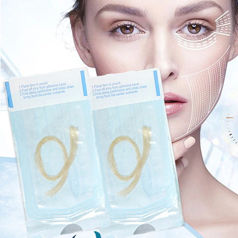 60/120pcs 24K Gold Protein Line Absorbable Anti-wrinkle Face Filler Firming Fade Fine Lines Collagen Thread Anti-Aging Serum